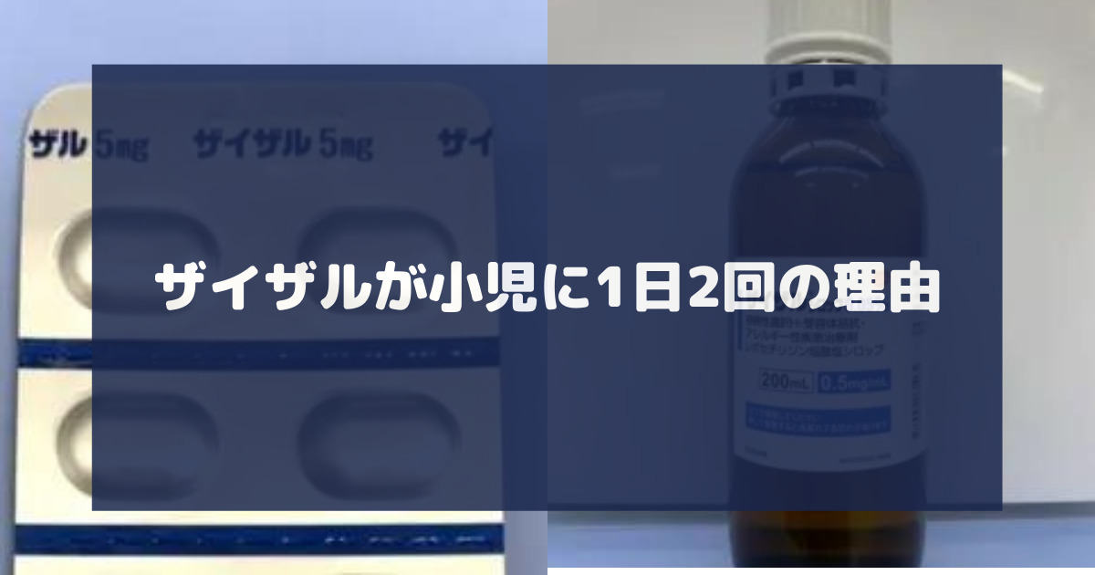 ザイザルが小児に1日2回の理由や用量について徹底解説